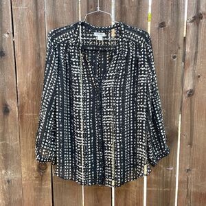 OLD NAVY | Women’s Black & White Sheer Blouse